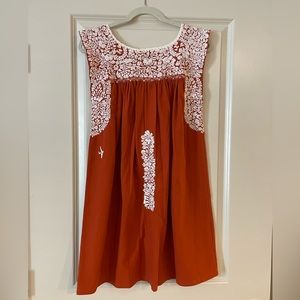 Mi Golondrina burnt orange dress, Small